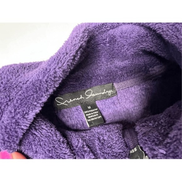 French Laundry High Pile‎ Textured Zipper Vest MEDIUM Purple Cozy Outdoor Casual - Picture 4 of 10